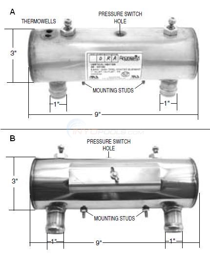 Hurricane Vertical Spa Heater Parts - INYOPools.com
