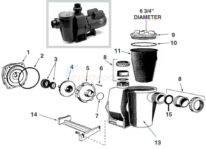 Waterco Hydrostorm Pump Parts