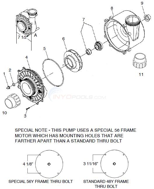 Waterway Executive Frame Pump Parts