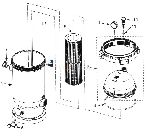 Waterway Proclean Cartridge Filter Parts - INYOPools.com