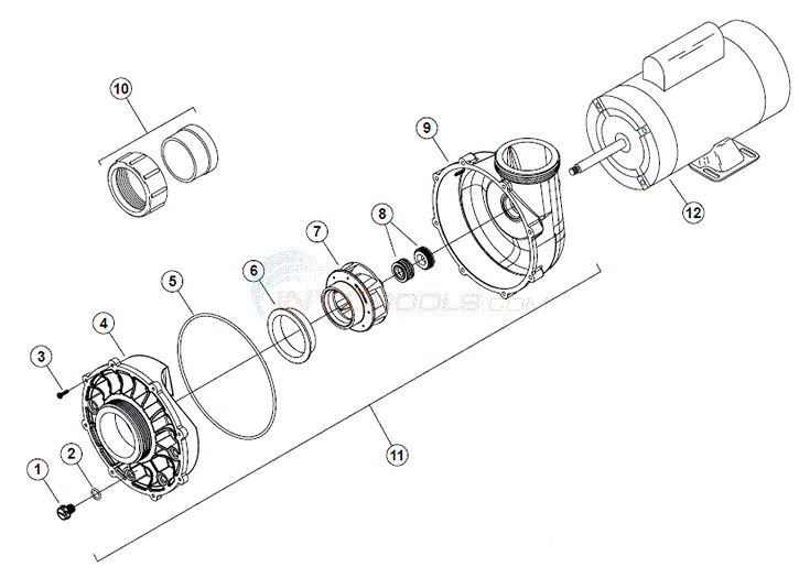 Waterway Viper 56Frame Spa Pump Parts