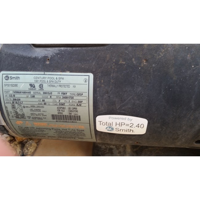 A.O. Smith Century 1.5 HP Square Flange 56Y Dual Speed Full Rate Motor - B2983