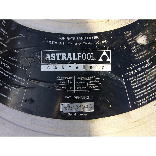 Astral Multi-Port Sand Filter Valve, 1.5" Plumbing, Top Mount - 22358