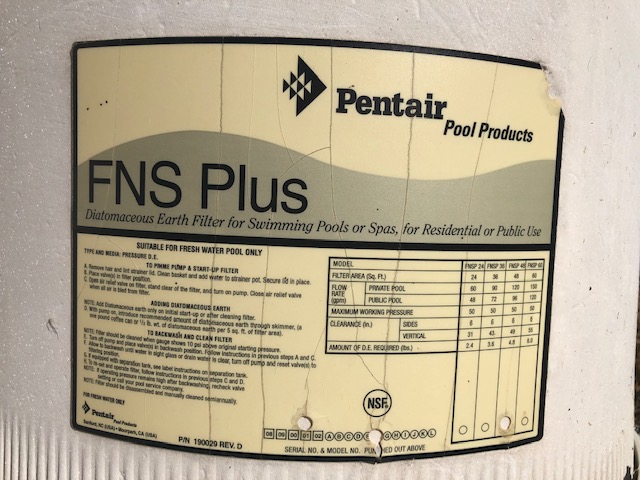 Pentair Fns Plus 48 Filter Manual