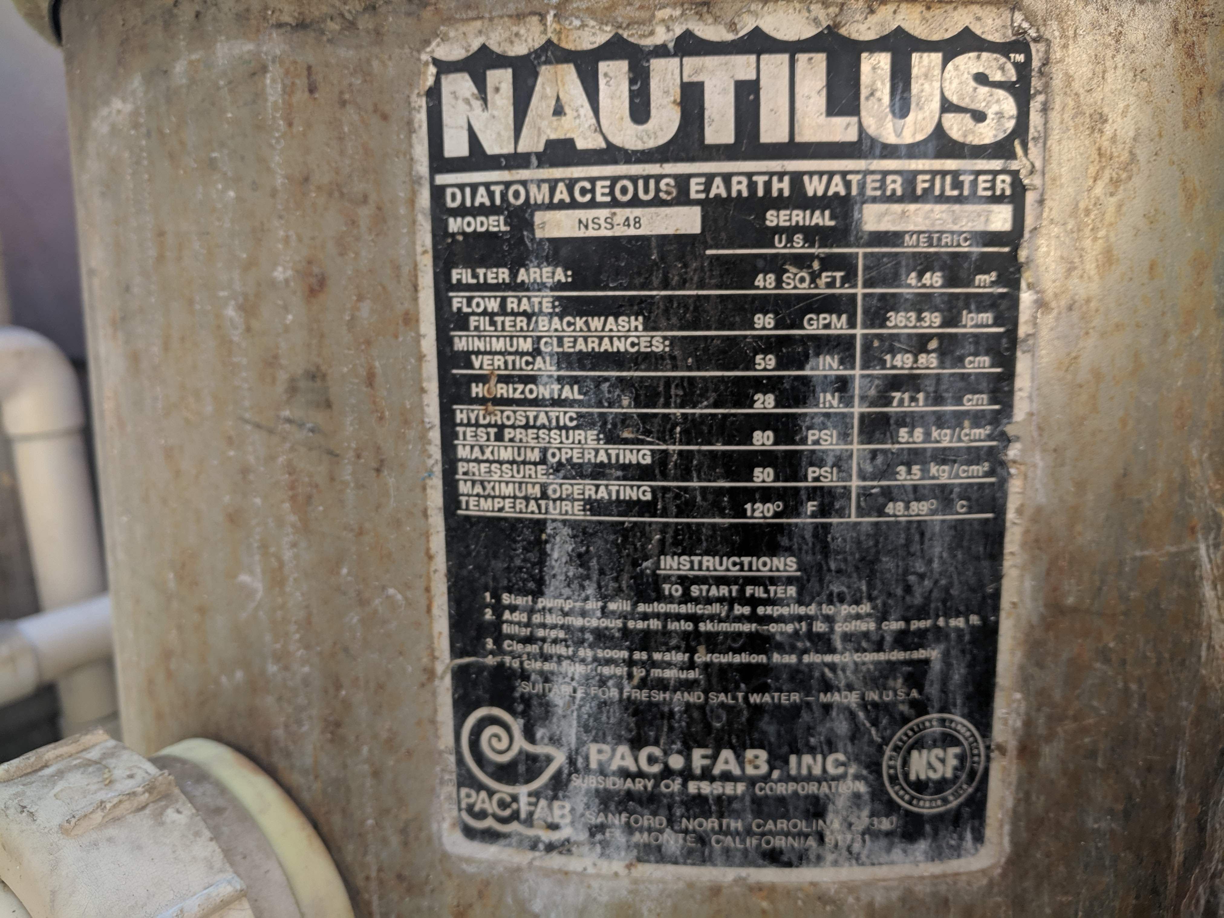 filter ring stainless nautilus tank inyopools