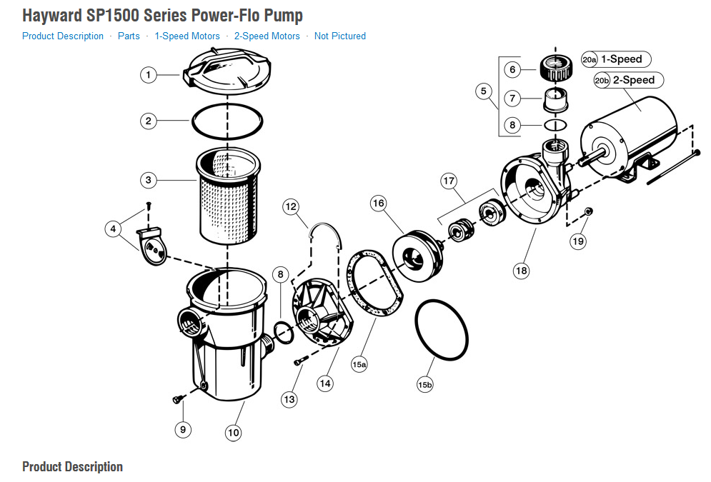 Hayward Pump Shaft Seal Assembly (OEM) SP1500KA