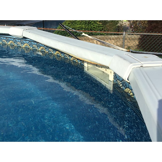 Wilbar Morada 8" Top Rail, Curved Side, 12' Round, Resin, Single - 21511