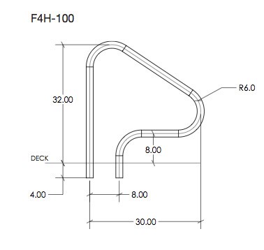 F4H100 Figure 4 Handrail