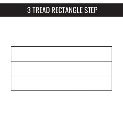 3 Tread Rectangle Step