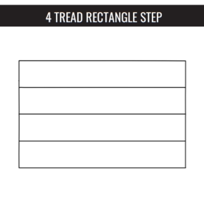 4 Tread Rectangle Step