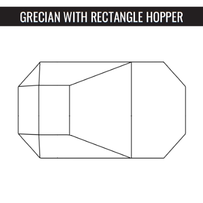 Grecian with Rectangle Hopper