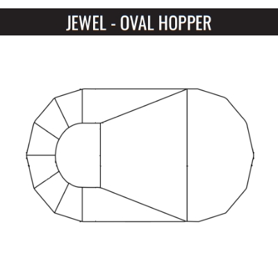 Jewel with Oval Hopper