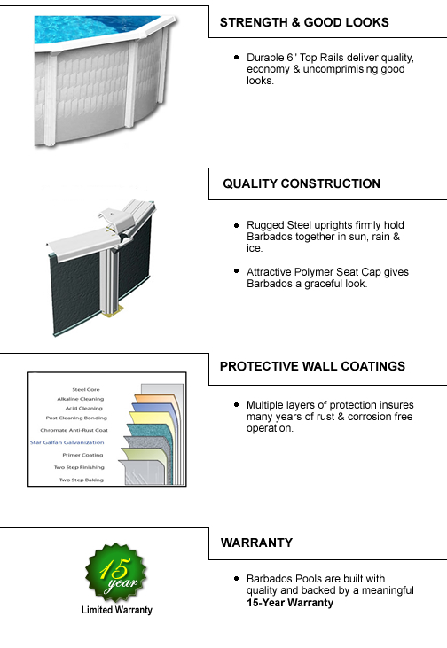 Features of Barbados Above ground pool