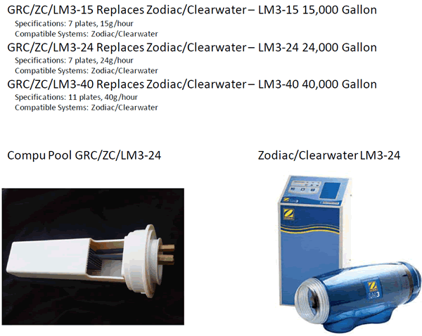 Zodiac CLEARWATER  LM3-15 CELL LM315 CELL  Clearwater  CELL Salt WATER POOL 