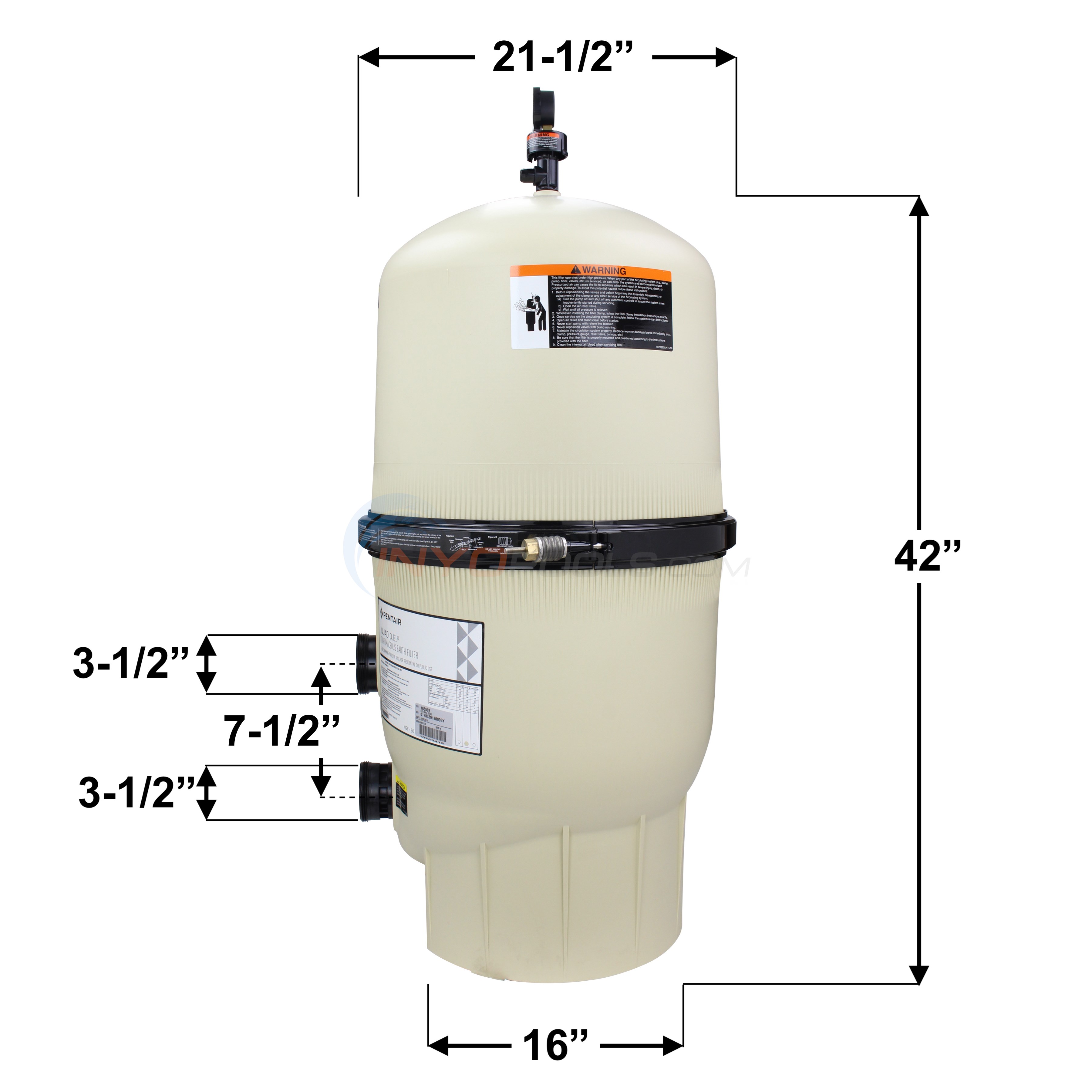 Pentair Quad D.E. 80 Cartridge Style DE Filter - EC-188593