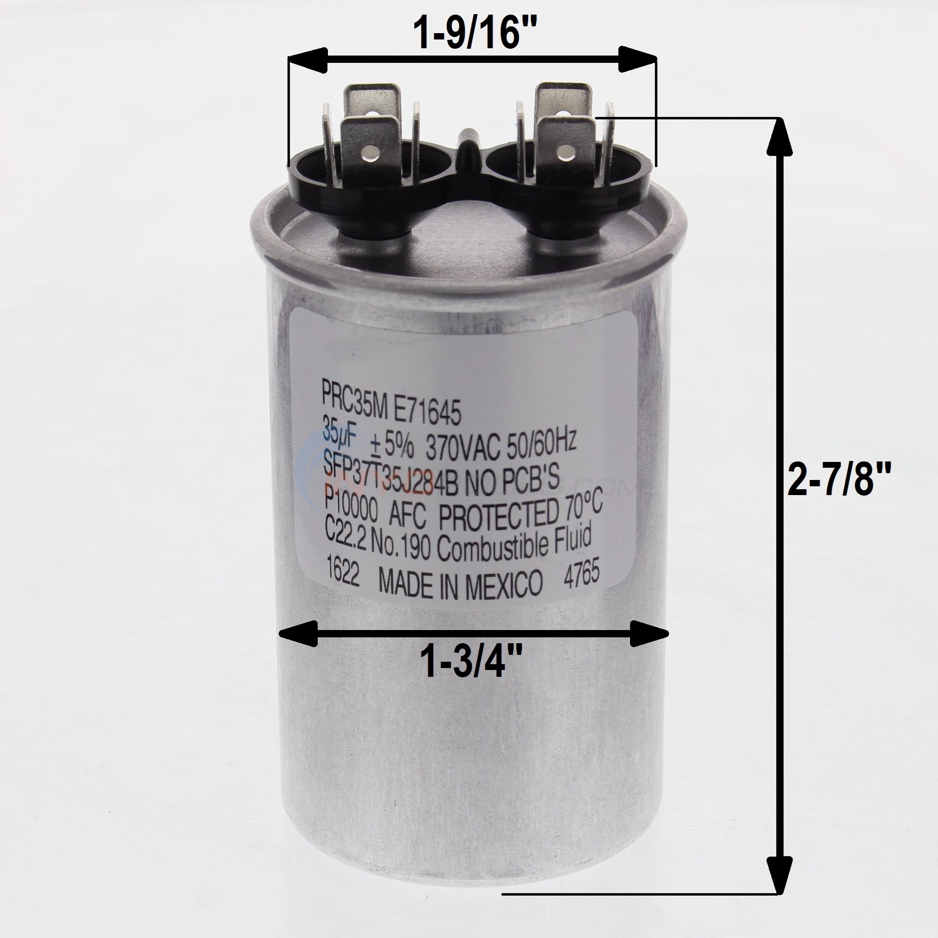 U.S. Seal Run Capacitor, 35 MFD - RD-35-370 - INYOPools.com