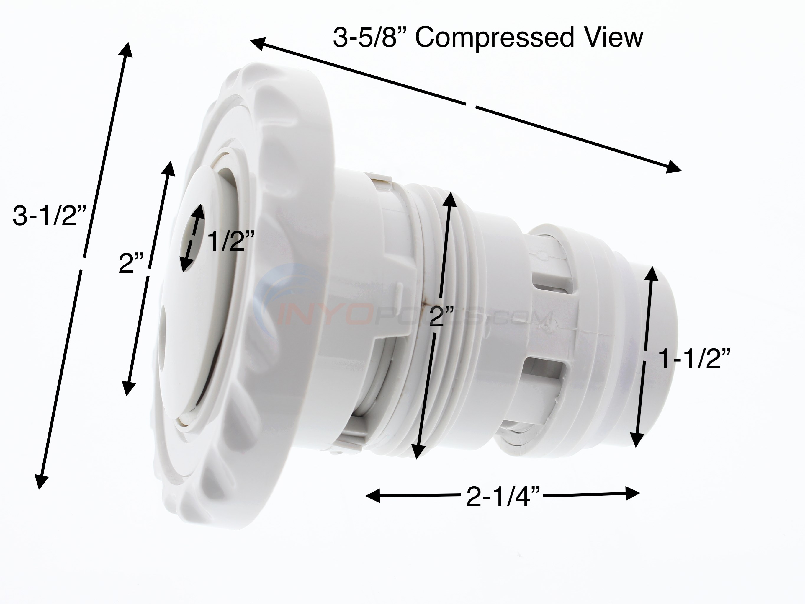 Waterway Plastics Deluxe Grauer Poly Pulsator – Interner Standard Für Whirlpool/Jacuzzi, Teilenummer 210-6077