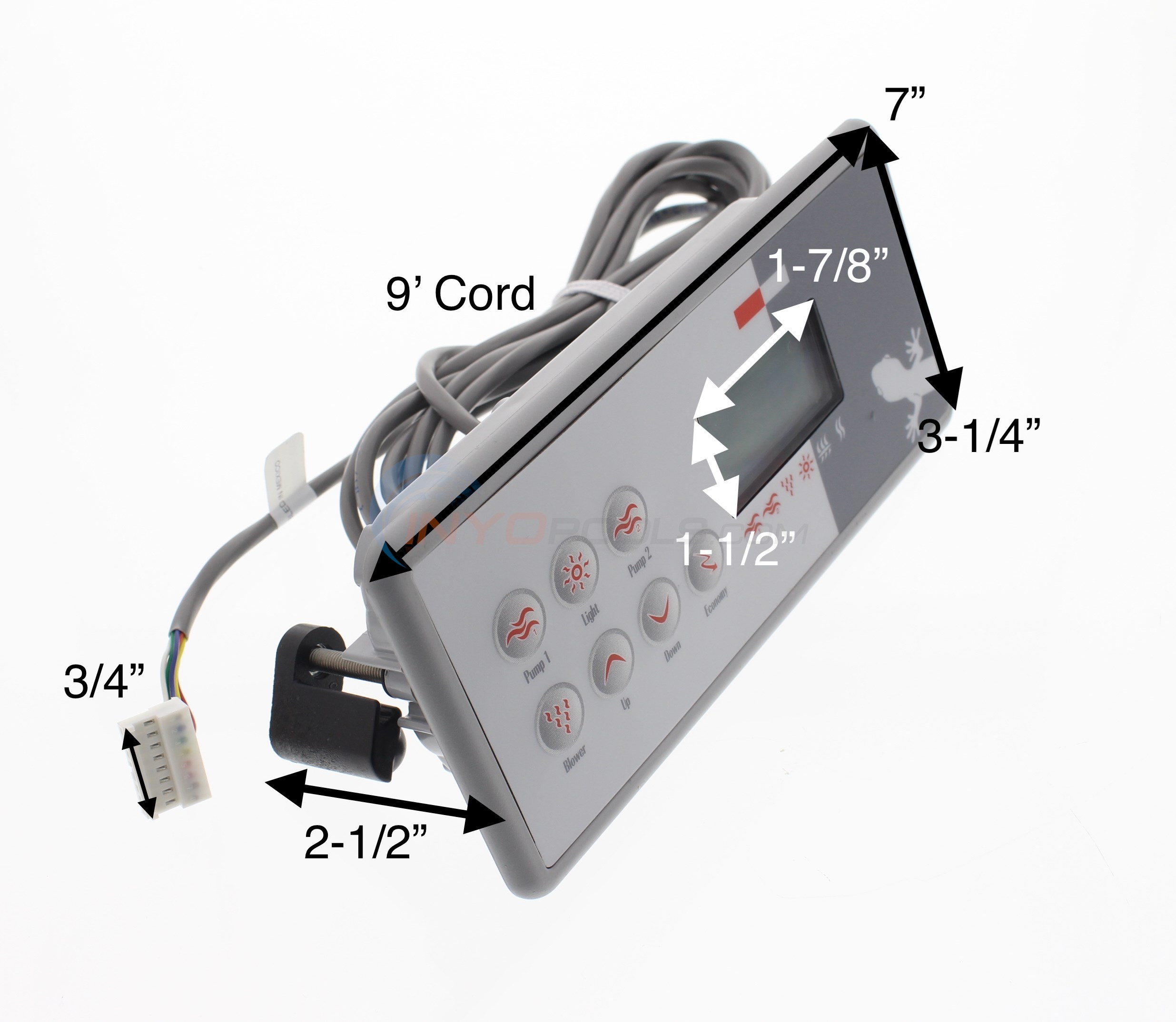 Panel,TSC-8/K-8 Lg Rec,7-Button,LCD,Dual Pump,SSPA-HS2 (BDLTSC8GE2