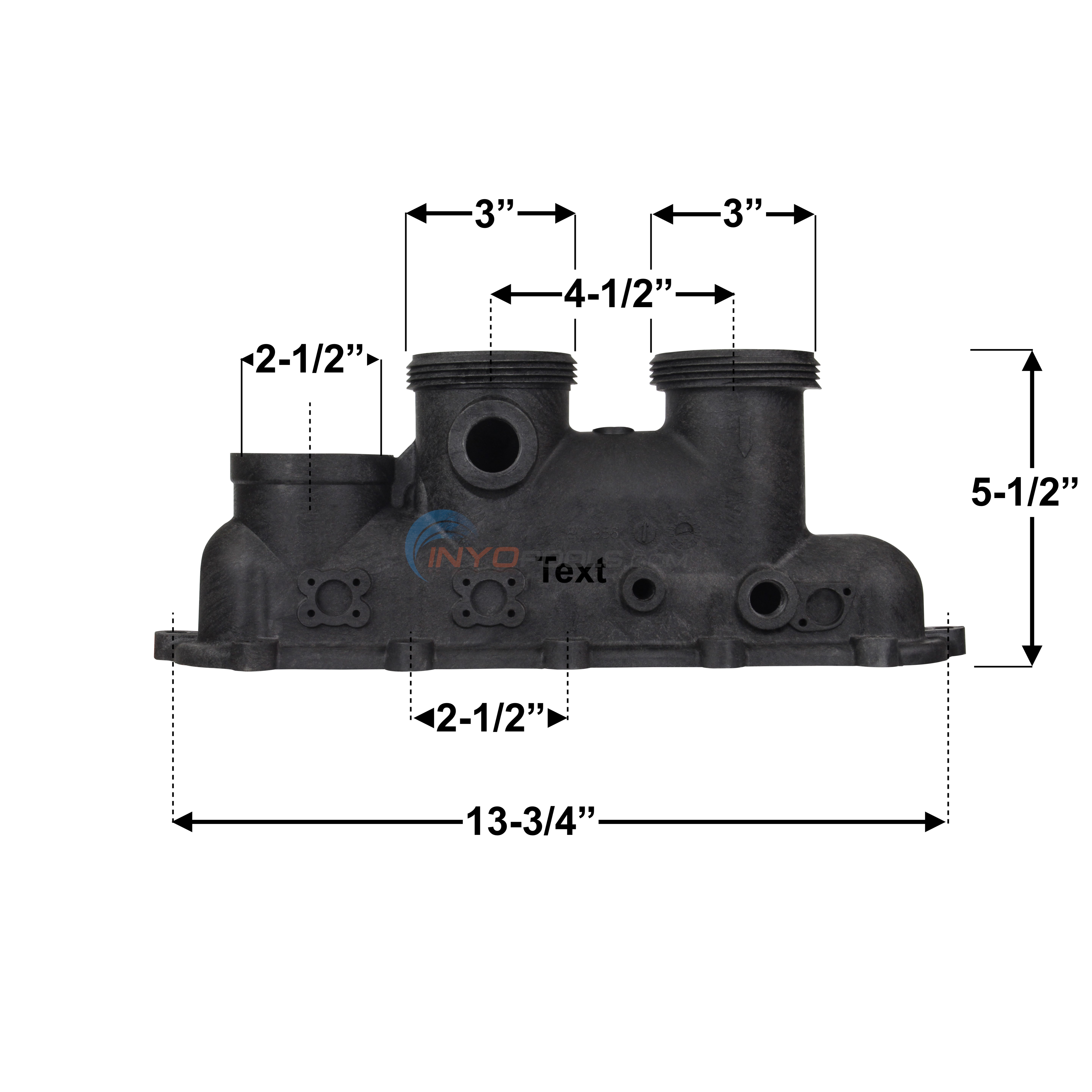 Raypak Inlet/outlet Header, Plastic - 006706F - INYOPools.com