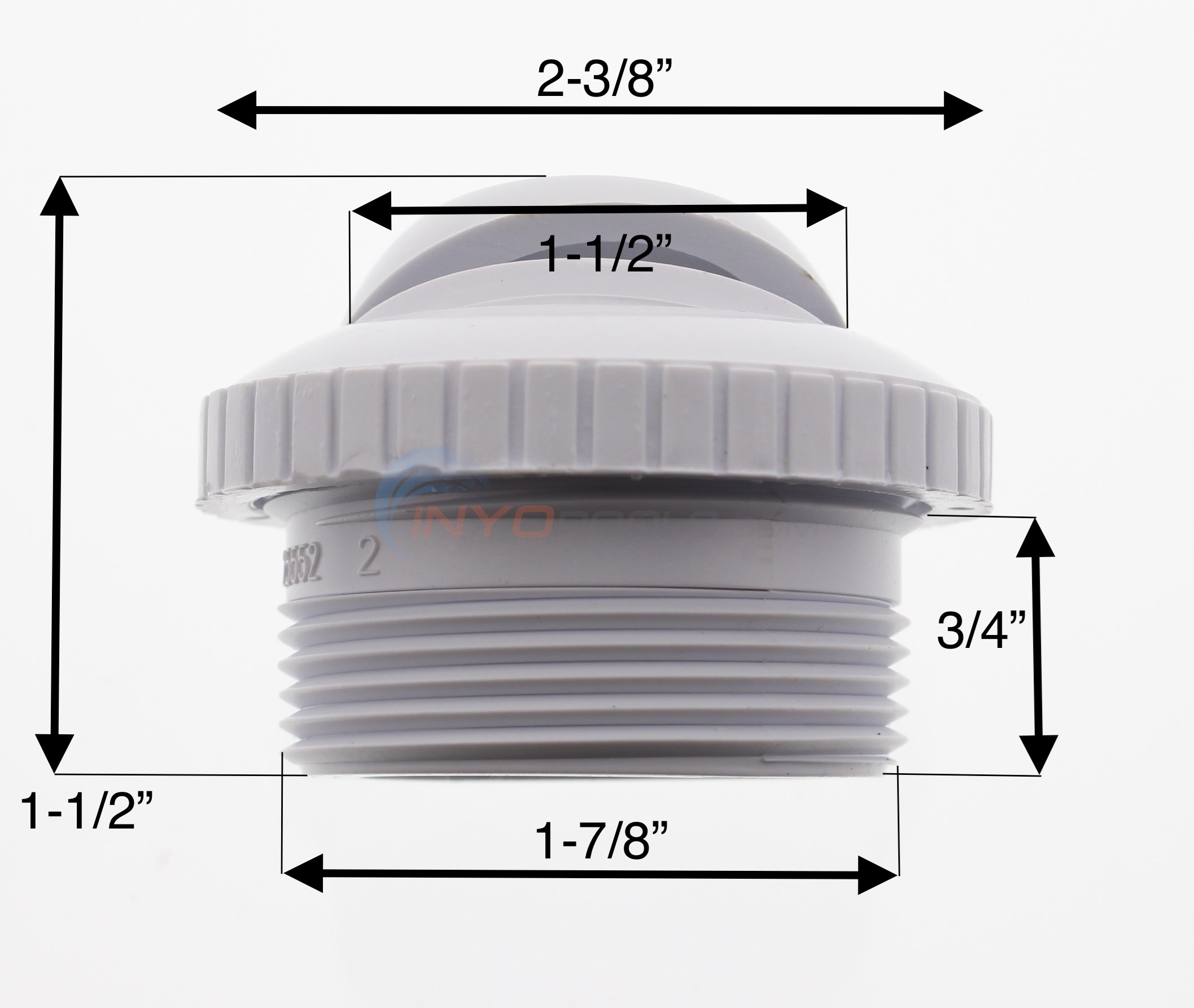 Eyeball, Slotted Opening, White (25552.000)