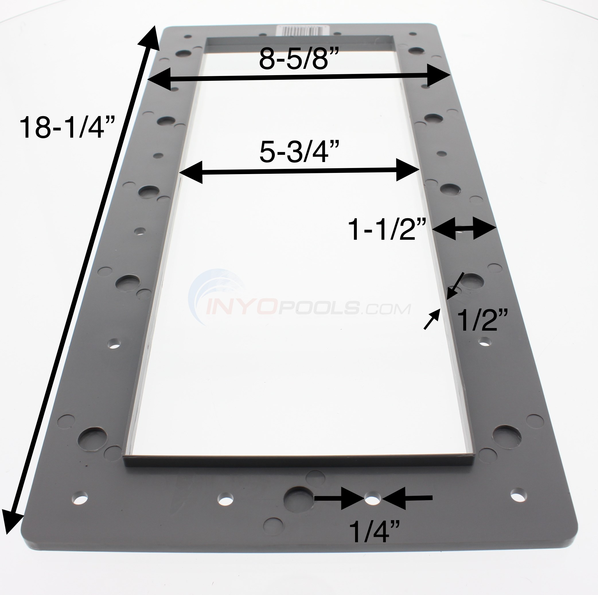 Skimmer Faceplate Cover, Widemouth, Gray (25541.021)