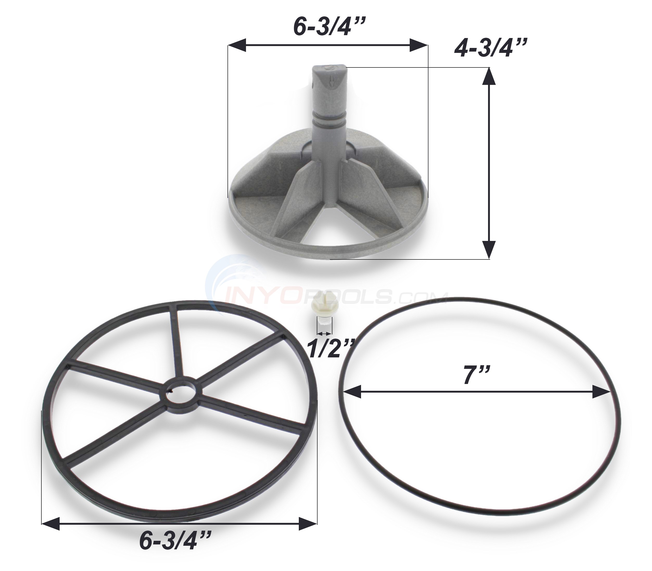 Rebuild Kit for Jandy Zodiac 2" Multiport Valve R0444000