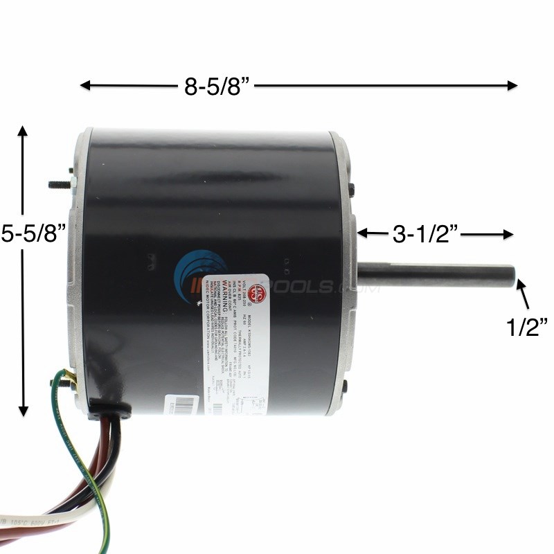 AquaCal SUPER QUIET FAN MOTOR 208230V 650RPM ECS0095