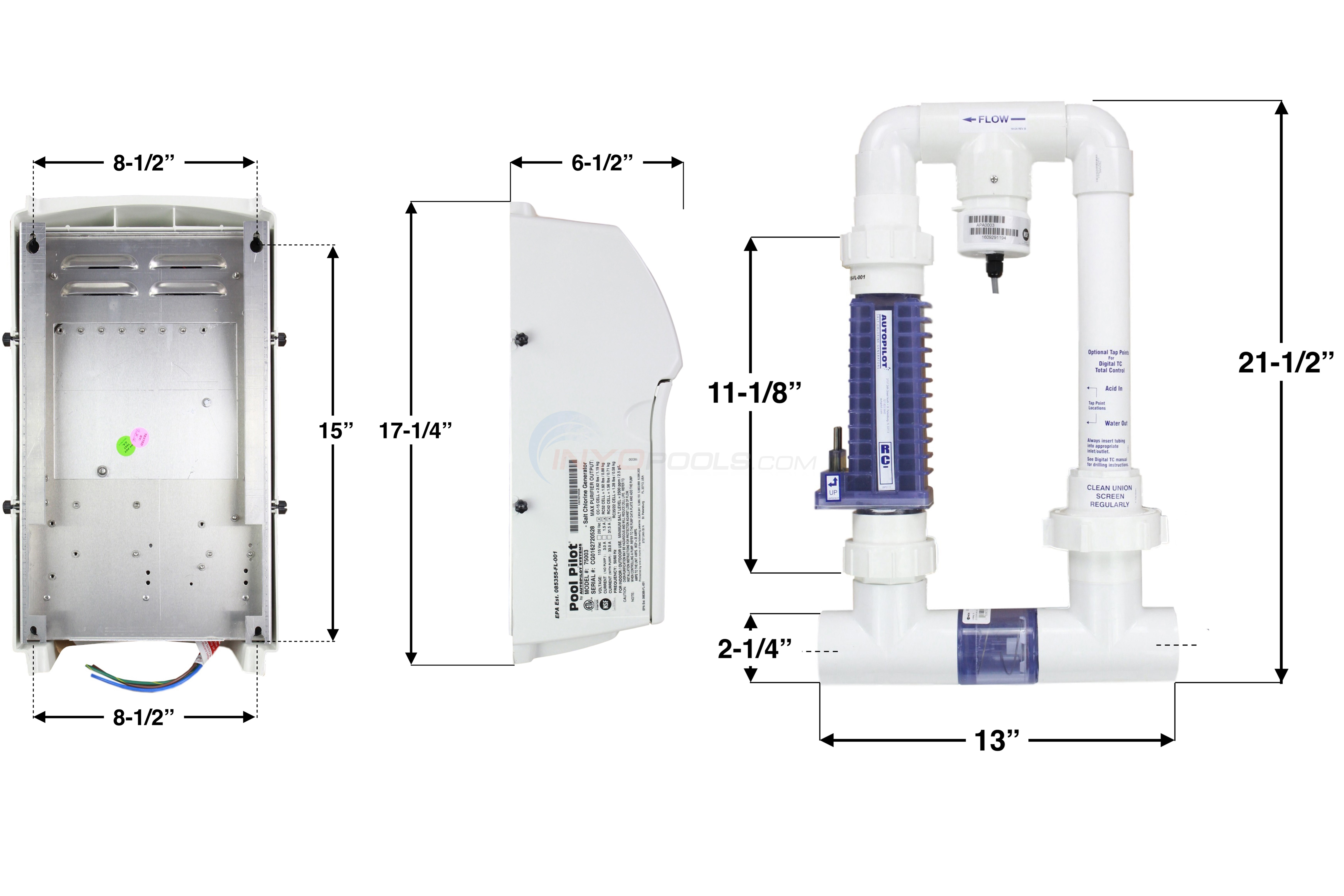 AutoPilot Digital Nano Salt Chlorine Generator 115V DN1