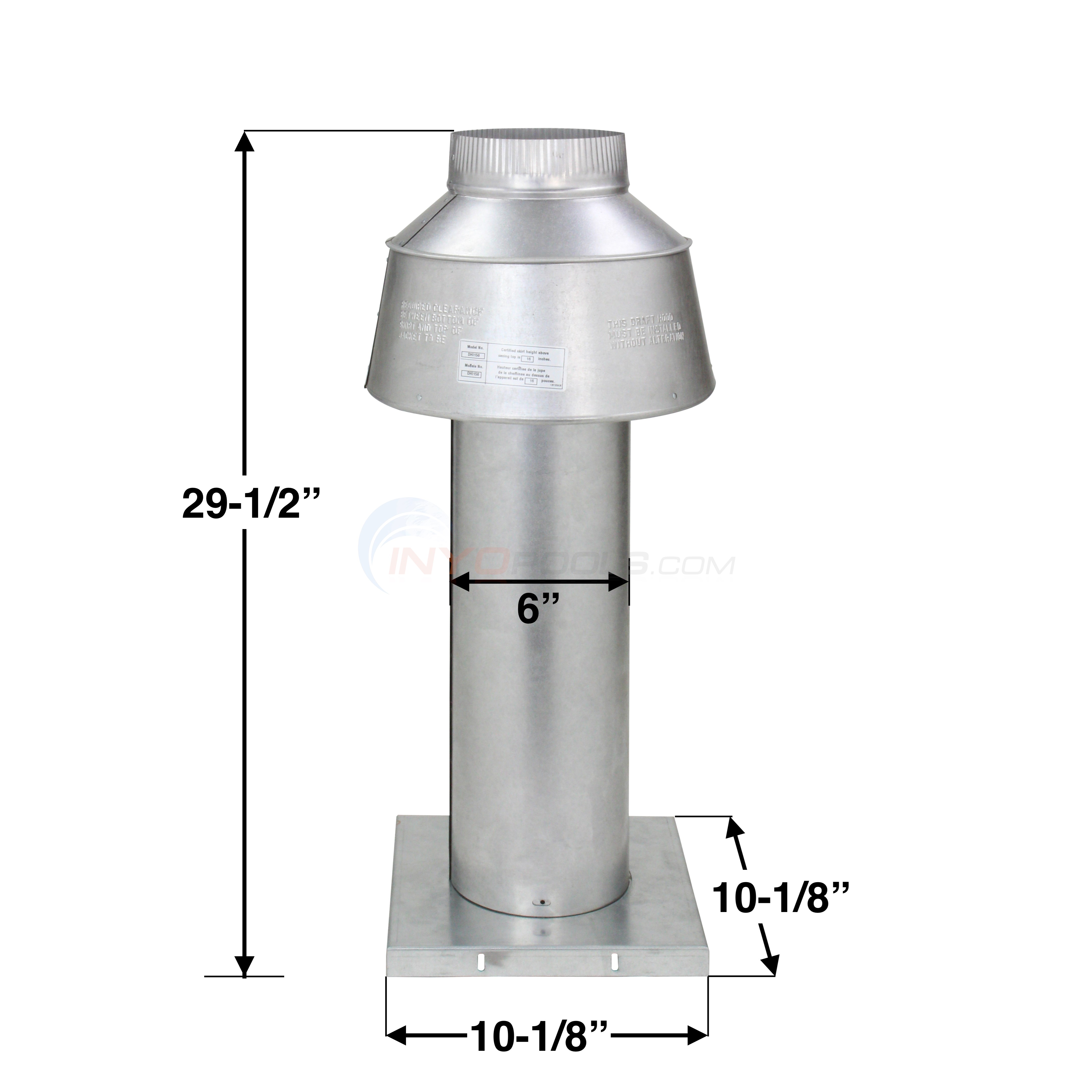Hayward H150 Indoor Draft Hood DHI150