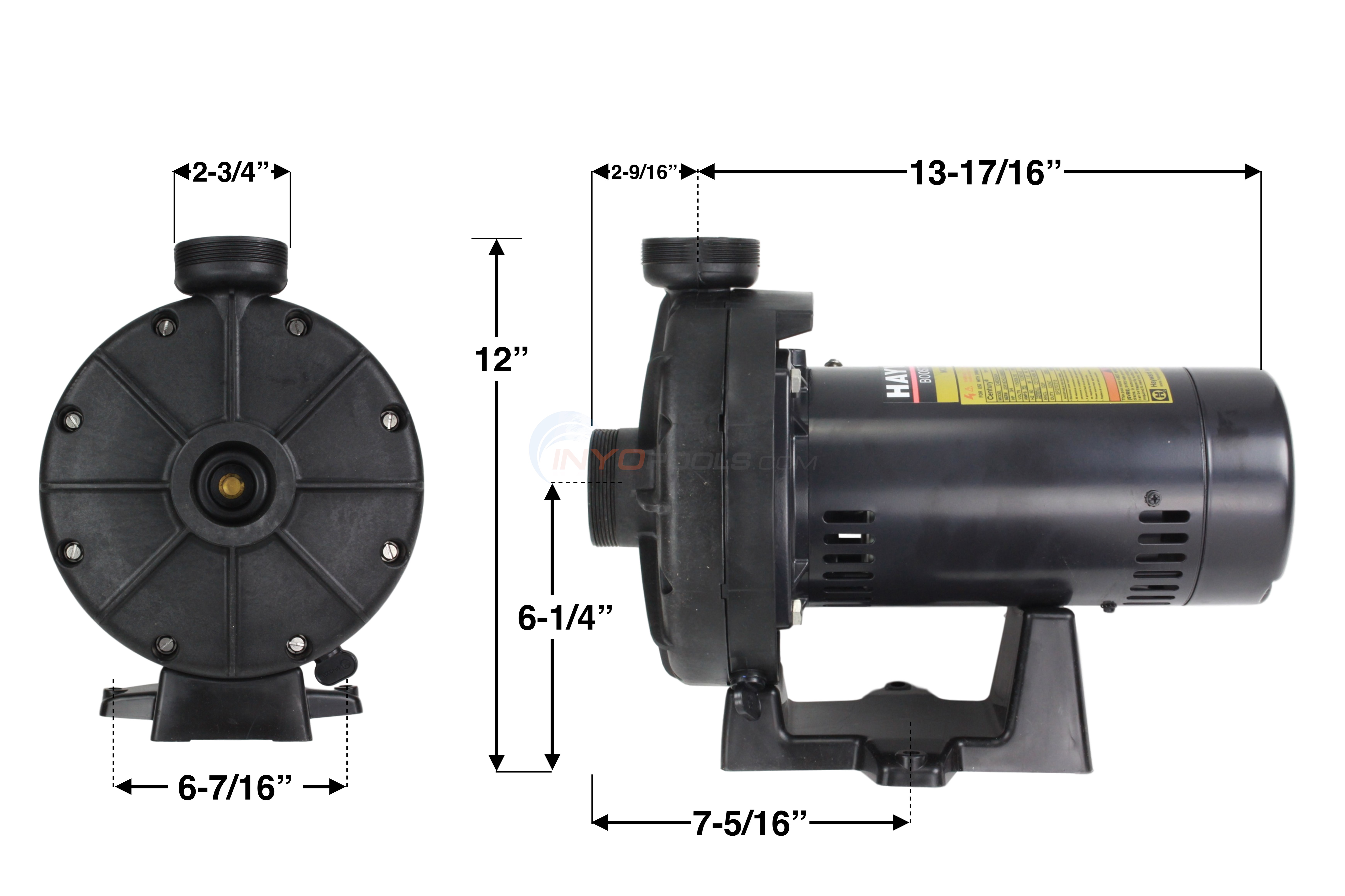 Hayward 0.75 HP Booster Pump for Pressure Side Pool Cleaners, 115230