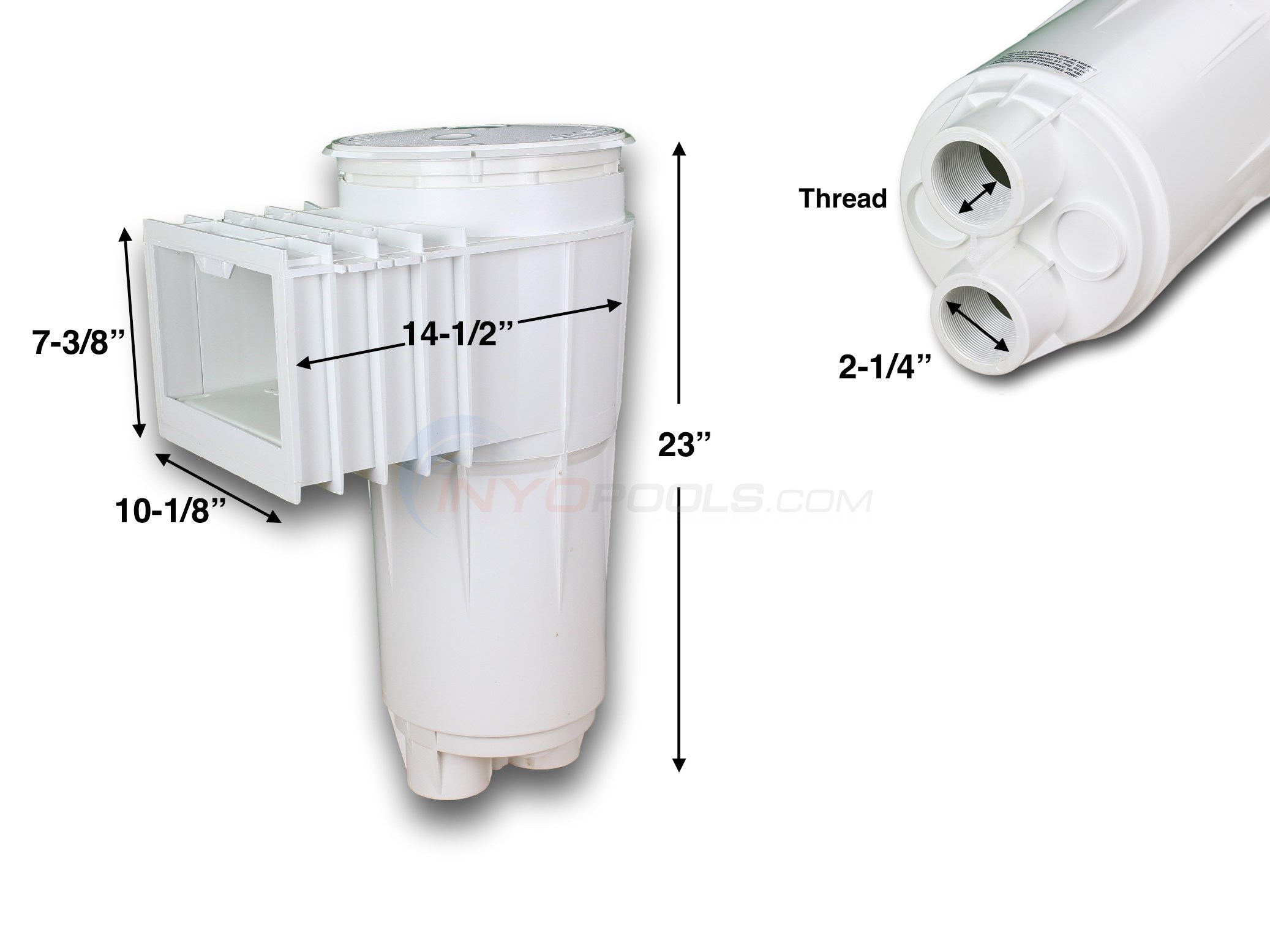 Jacuzzi DeckMate Skimmer Concrete 2" Threaded (DMG2T)