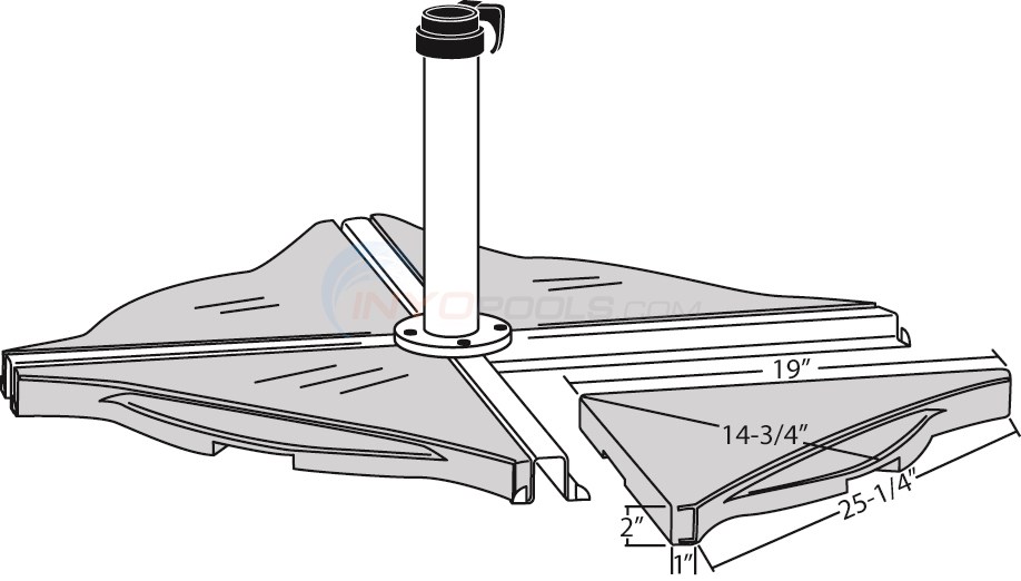 Blue Wave Base Weights For Cross Bar Umbrella Stand NU5390
