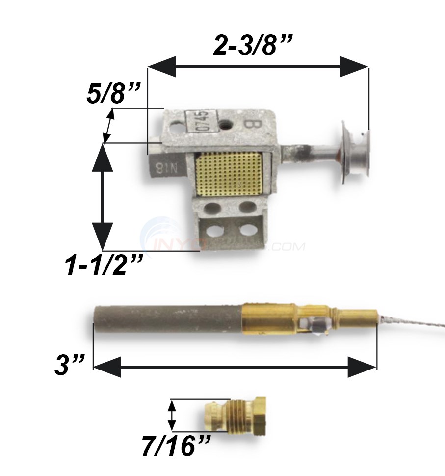 Raypak Millivolt Pilot Light Kit, Natural Gas 600525B