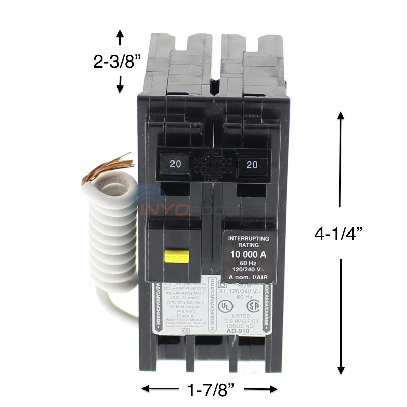 Pentair Breaker 20a Dbl Pole W/gfi PA220GF
