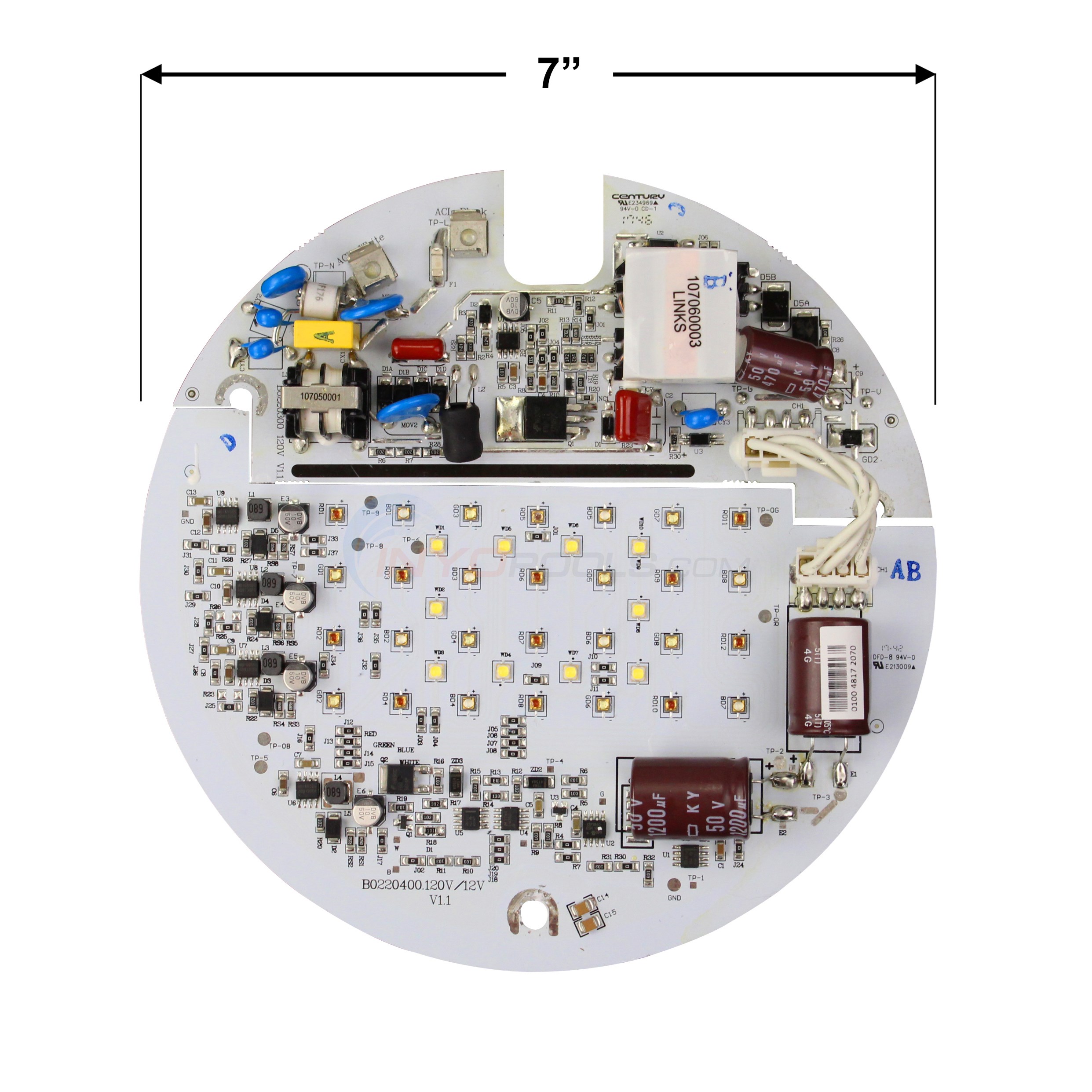 Light Engine PCB, 120V Large LED Light W/ Light Shaping Diverger ...