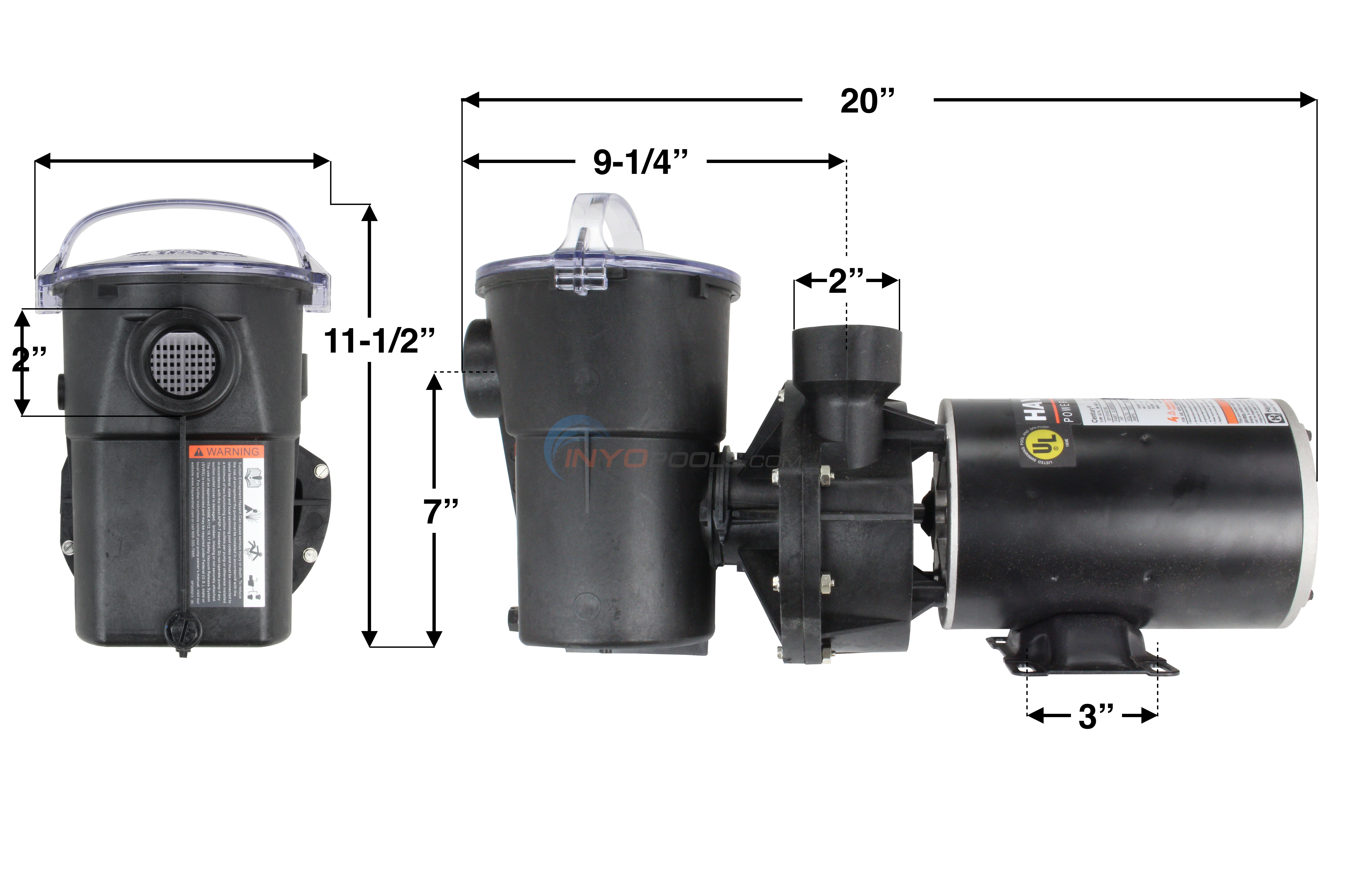 PowerFlo LX 11/2 HP, 115V, 1 Spd. Pump Twist Lock Cord