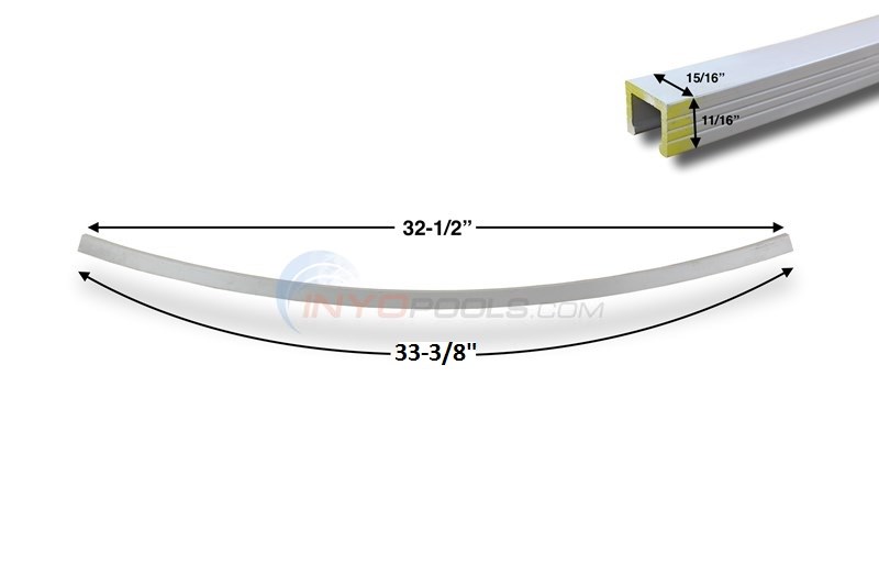 Top Track/Stabilizer for Curved Side fits Oval 12' Oasis, Bermuda Pools ...