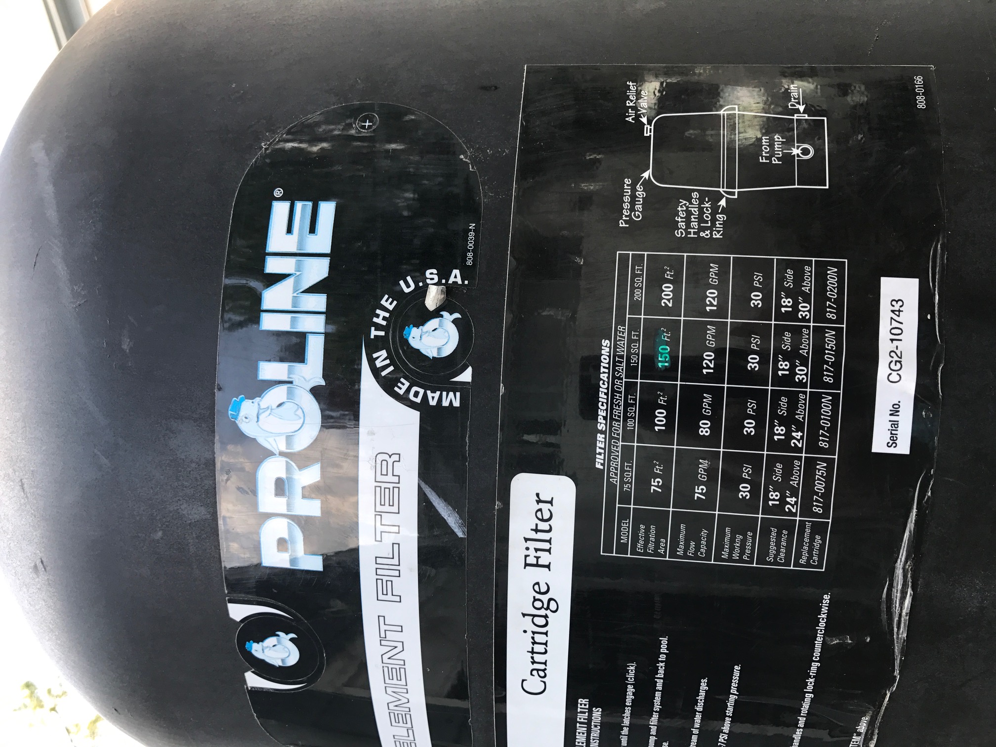 Proline Element Filter Lid