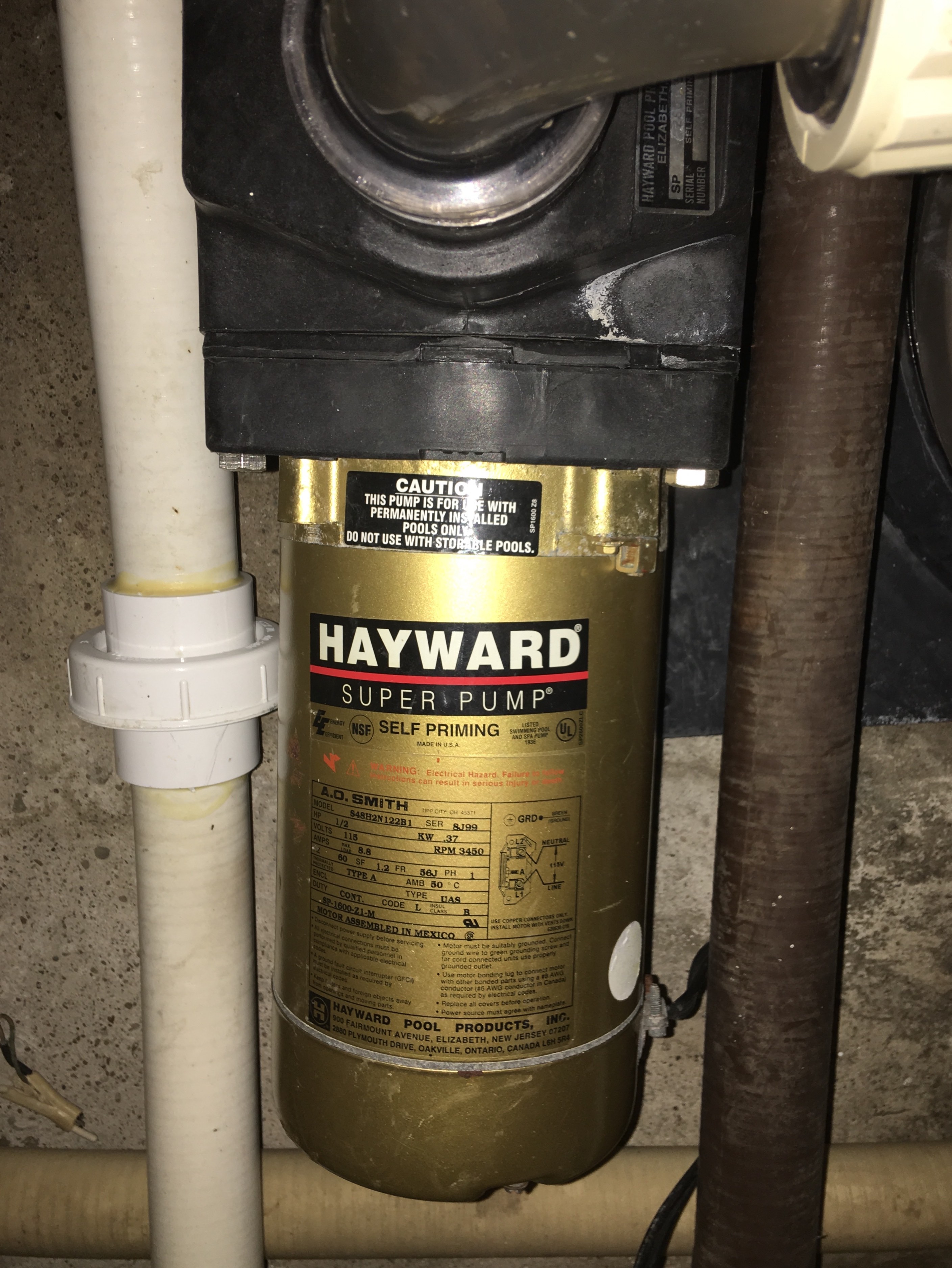 Can I just replace the pump motor? (sp1600z1m)