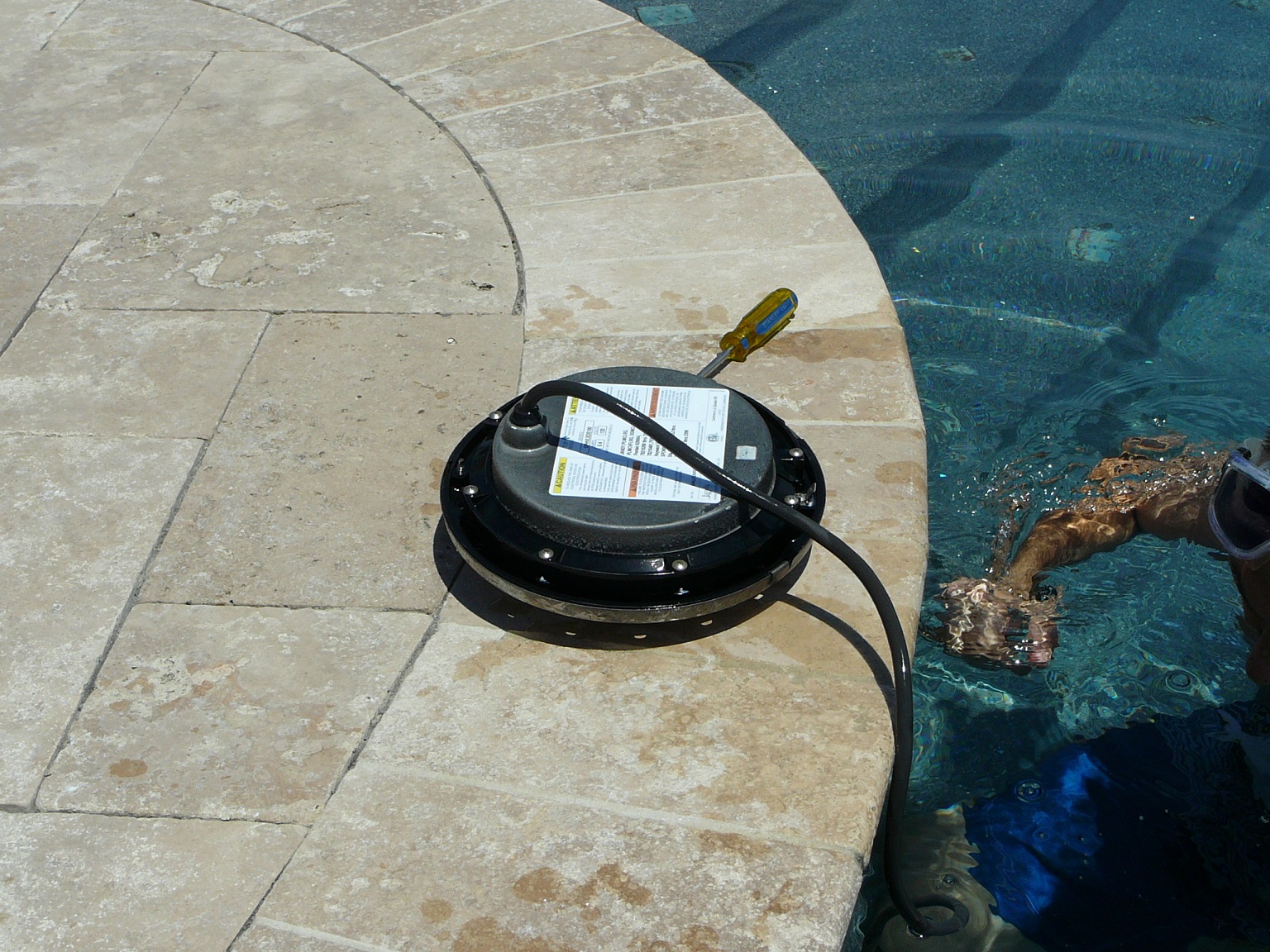 replacing a pool light