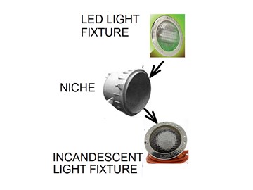 Led Color Changing Light To Replace, Changing Pool Light Fixture