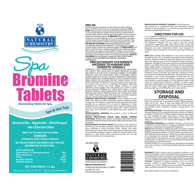 Natural Chemistry BROMINE TABS 1.5 lbs Replaced by 14229