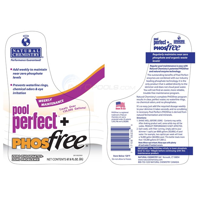 Natural Chemistry Pool Perfect PhosFree 2 Liter - 05235