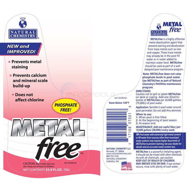Natural Chemistry METAL FREE 1L - 07001