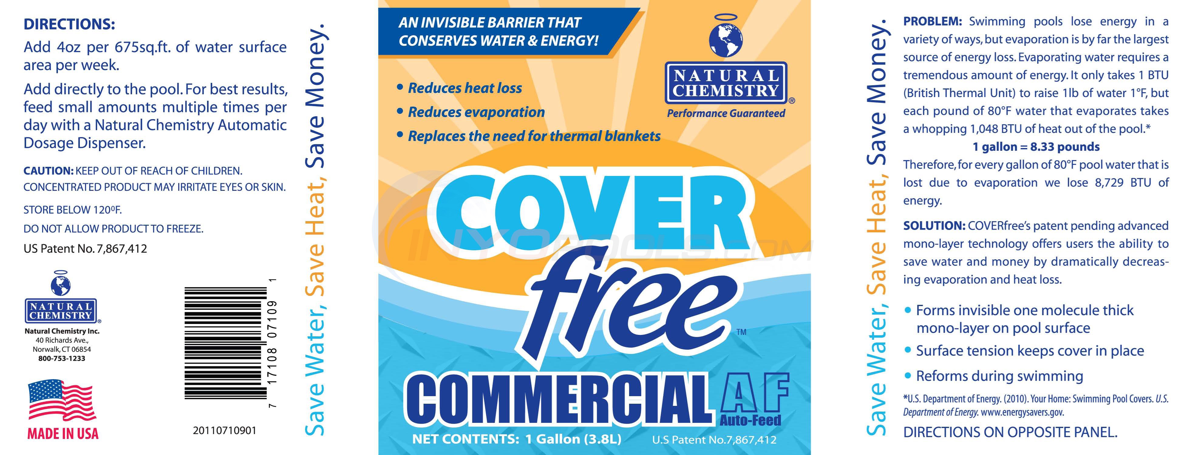Natural Chemistry Cover Free, Conserves Pool Water and Solar Heat, 1 Gallon - 07109