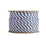 1 Foot of 3/4" Twisted Poly Blue and White Rope