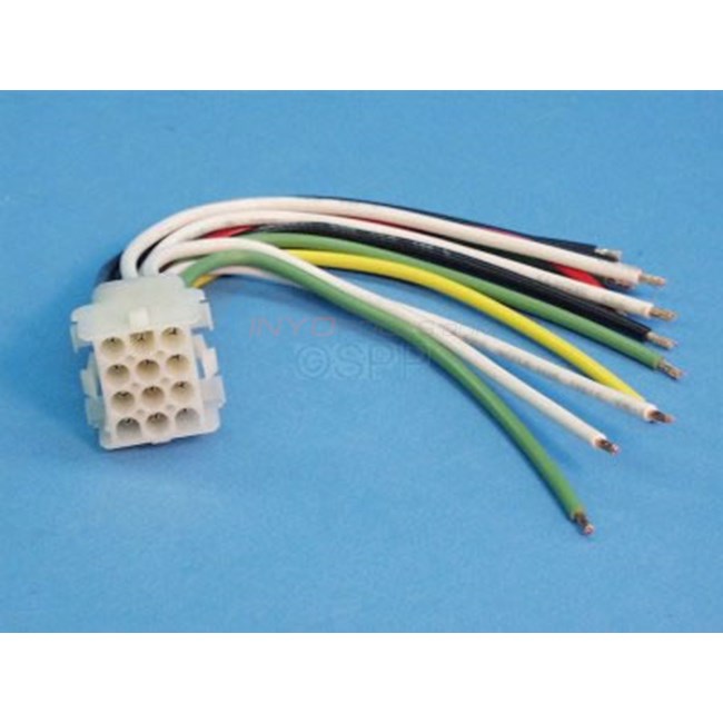 Molex,12 Pin Female Amp Plug W/ Female Pins, W/ wires - 12PINFEMALE
