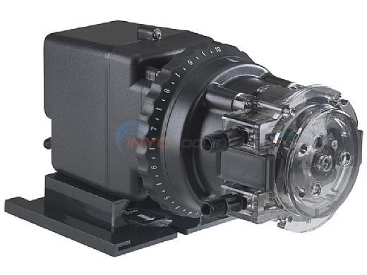 Stenner Pumps Tank System, Single Head Adjustable Output Peristaltic Pump, 15 Gallon Gray Tank, 220V - S1G45MJL1B2STAA