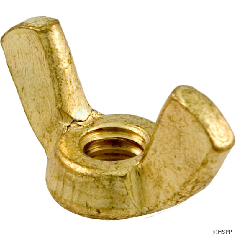 NUT, WING 1/4-20 BRASS