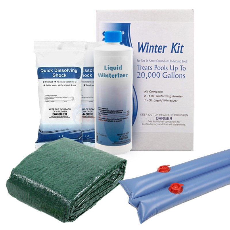 Winter Pool Cover Kit for 16' x 32' Rect Inground Pool 15 Year